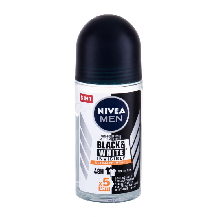 Nivea Men Invisible For Black &amp; White Ultimate Impact 48h Antiperspirant za moške 50 ml