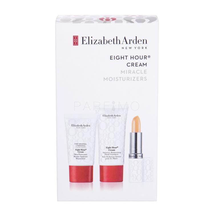 Elizabeth Arden Eight Hour Cream Skin Protectant Darilni set dnevna krema za obraz 15 ml + balzam za ustnice SPF15 3,7 g + krema za roke 30 ml