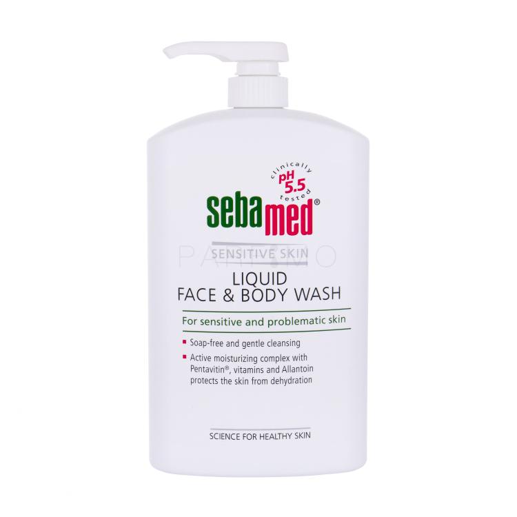 SebaMed Sensitive Skin Face &amp; Body Wash Tekoče milo za ženske 1000 ml