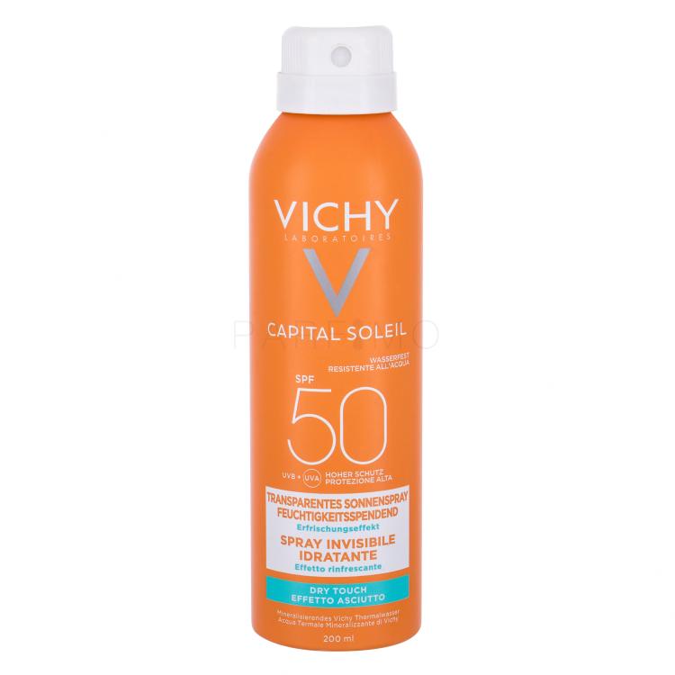 Vichy Capital Soleil Invisible Hydrating Mist SPF50 Zaščita pred soncem za telo za ženske 200 ml