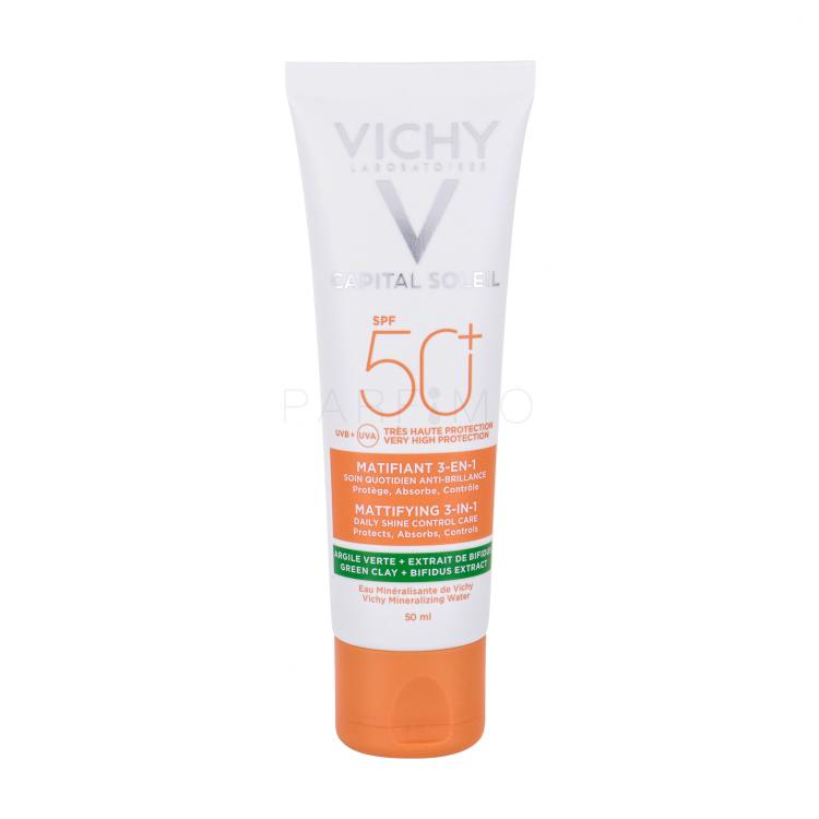 Vichy Capital Soleil Mattifying 3-in-1 SPF50+ Zaščita pred soncem za obraz za ženske 50 ml
