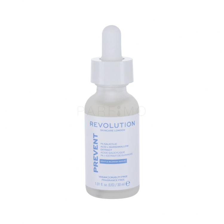 Revolution Skincare Prevent Gentle Blemish Serum 1% Salicylic Acid + Marshmallow Extract Serum za obraz za ženske 30 ml