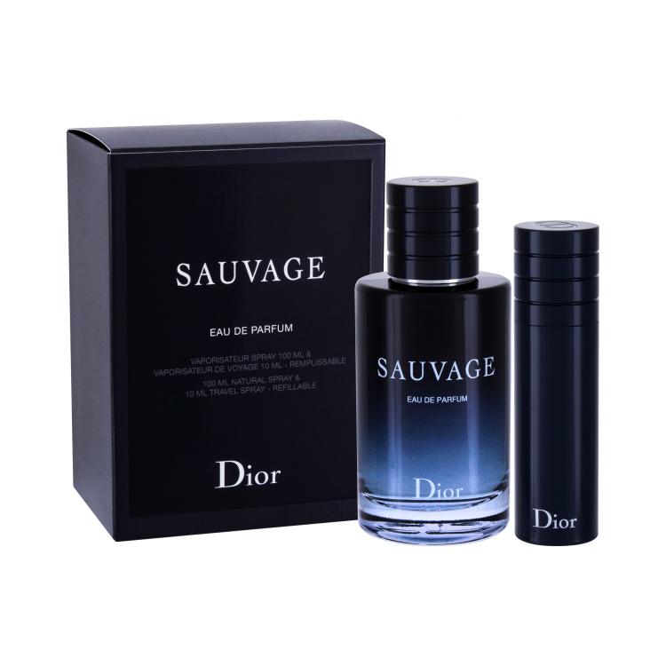 Christian Dior Sauvage Darilni set parfumska voda 100 ml + parfumska voda 10 ml za polnjenje