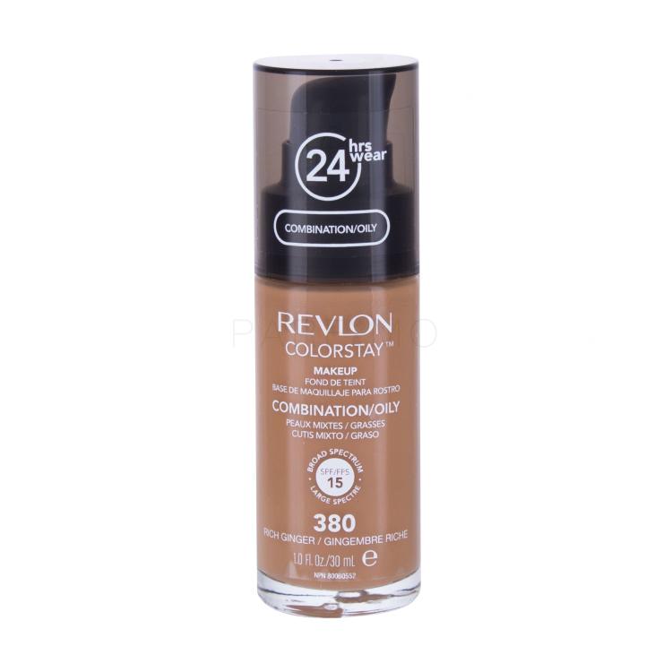 Revlon Colorstay Combination Oily Skin SPF15 Puder za ženske 30 ml Odtenek 380 Rich Ginger