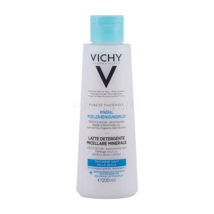 Vichy Pureté Thermale Mineral Milk For Dry Skin Čistilno mleko za ženske 200 ml