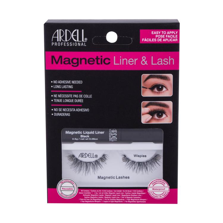 Ardell Magnetic Liner &amp; Lash Wispies Umetne trepalnice za ženske Odtenek Black Set