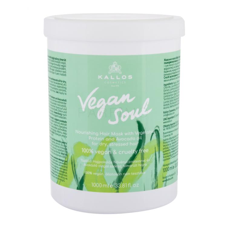 Kallos Cosmetics Vegan Soul Nourishing Maska za lase za ženske 1000 ml