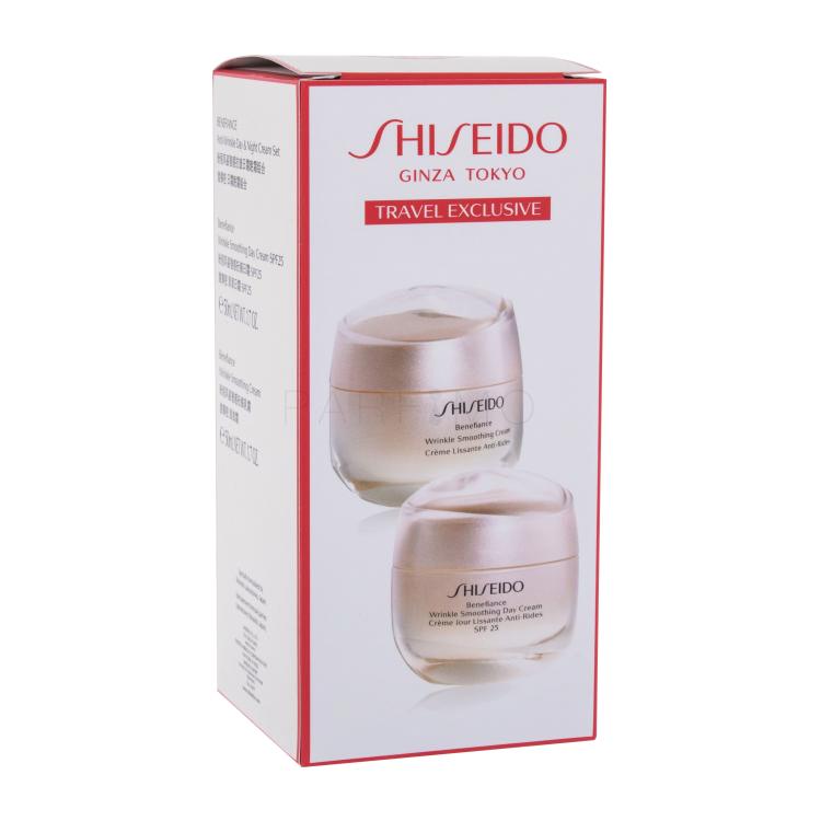 Shiseido Benefiance Anti-Wrinkle Day &amp; Night Cream Set Darilni set dnevna krema Benefiance Wrinkle Smoothing Day Cream SPF25 50 ml + nočna krema Benefiance Wrinkle Smoothing Cream 50 ml