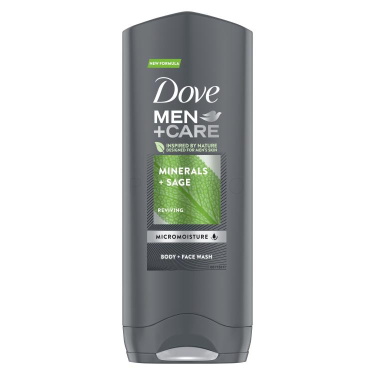 Dove Men + Care Minerals + Sage Gel za prhanje za moške 250 ml