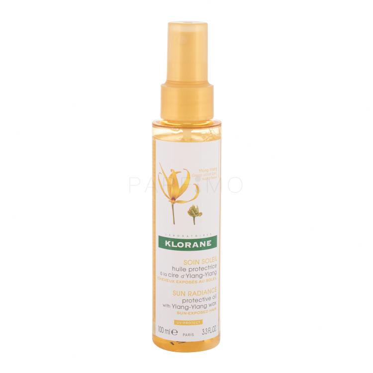 Klorane Ylang-Ylang Wax Sun Radiance Protective Oil Olje za lase za ženske 100 ml