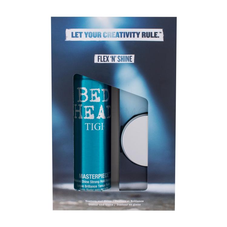 Tigi Bed Head Flex ´N´ Shine Darilni set lak za lase Bed Head Masterpiece 340 ml + styling pasta za lase Bed Head Manipulator 57 g