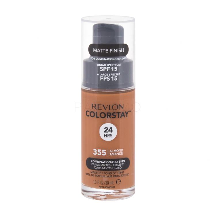 Revlon Colorstay Combination Oily Skin SPF15 Puder za ženske 30 ml Odtenek 355 Almond