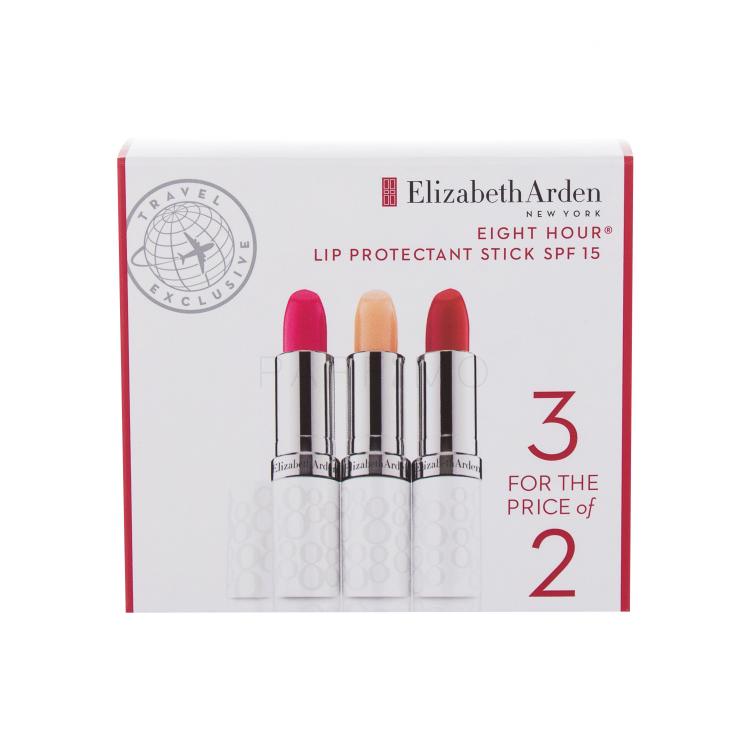 Elizabeth Arden Eight Hour Cream Lip Protectant Stick SPF15 Darilni set balzam za ustnice 3,7 g + balzam za ustnice 3,7 g Blush + balzam za ustnice SPF15 3,7 g Berry