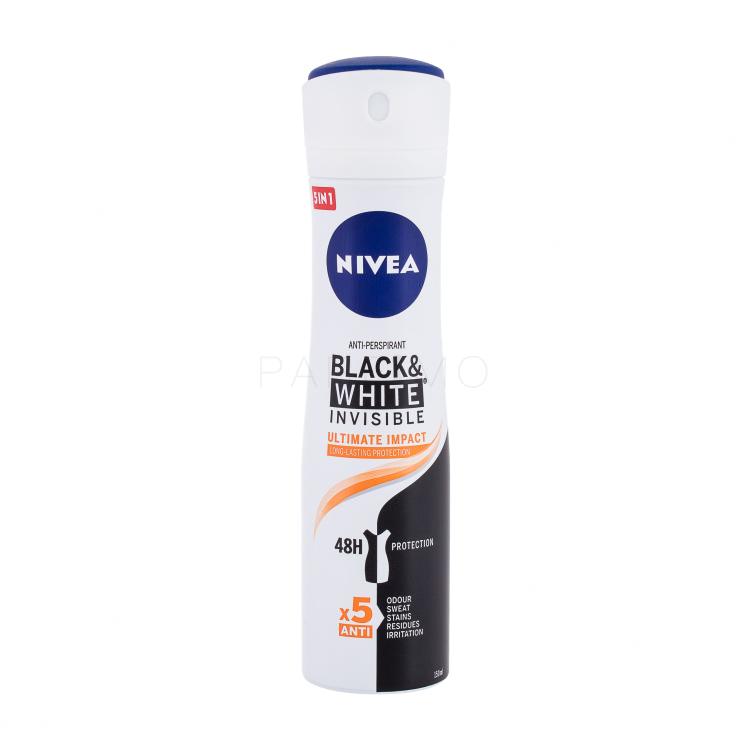 Nivea Black &amp; White Invisible Ultimate Impact 48H Antiperspirant za ženske 150 ml