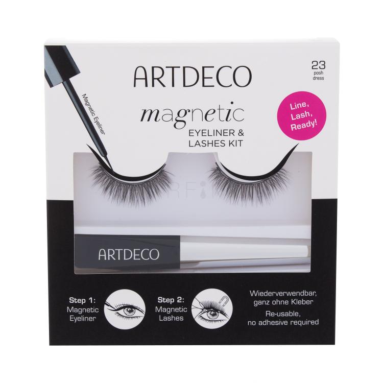 Artdeco Magnetic Eyeliner &amp; Lashes Kit Darilni set magnetne umetne trepalnice 1 par + tekoče črtalo za oči 5 ml