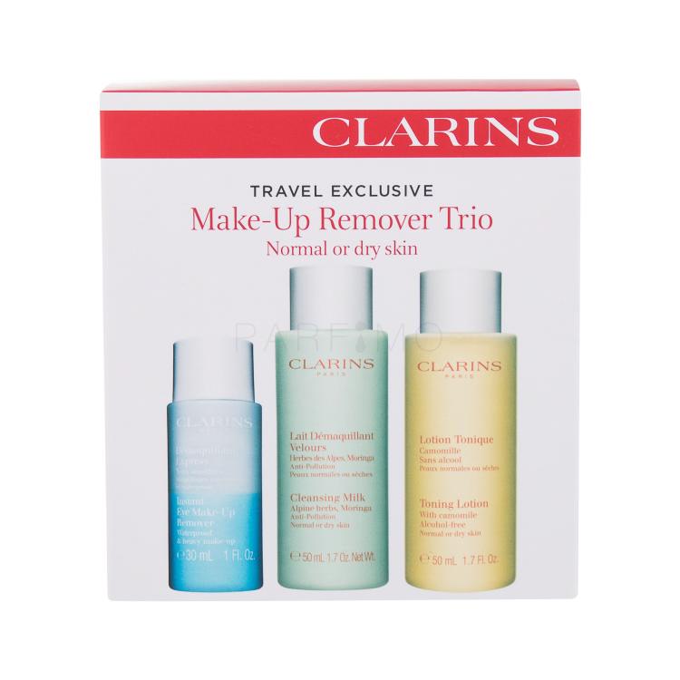 Clarins Make-Up Remover Trio Darilni set mleko za odstranjevanje ličil 50 ml + tonik 50 ml + odstranjevalec ličil za oči 30 ml