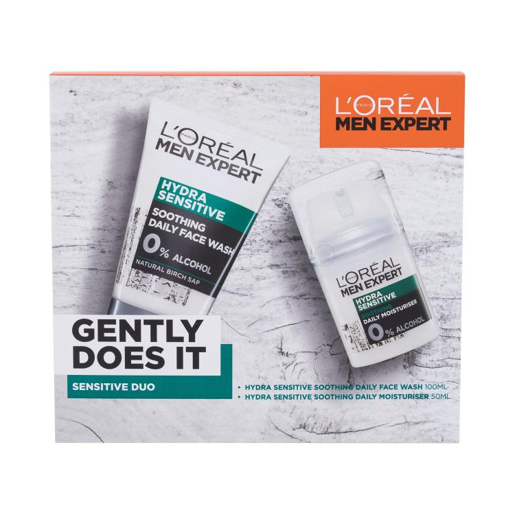 L&#039;Oréal Paris Men Expert Gently Does It Darilni set vlažilna krema 50 ml + čistilni gel 100 ml