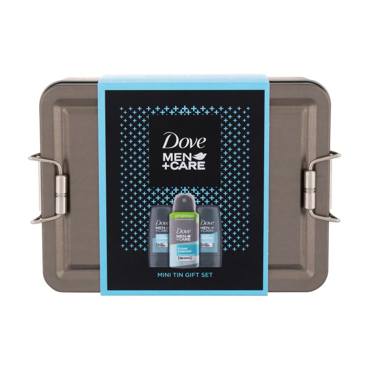 Dove Men + Care Clean Comfort Darilni set gel za prhanje Men + Care Clean Comfort 2 x 55 ml + antiperspirant Men + Care Clean Comfort 75 ml + škatlica