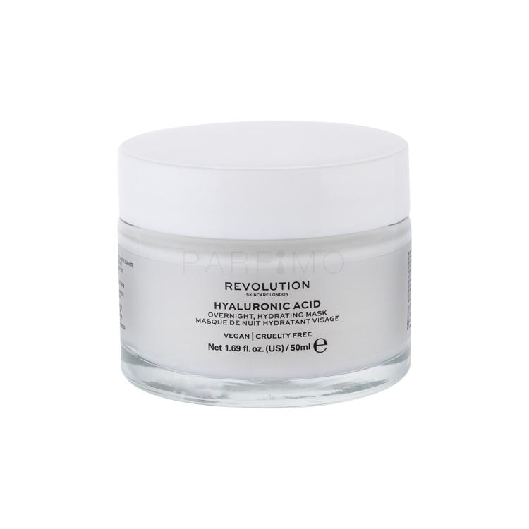 Revolution Skincare Hyaluronic Acid Overnight Hydrating Mask Maska za obraz za ženske 50 ml poškodovana škatla