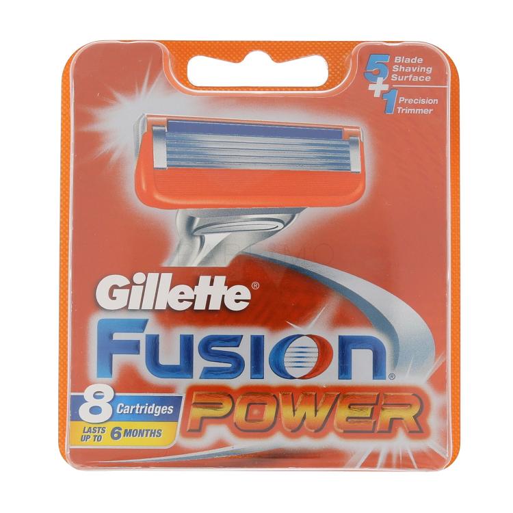 Gillette Fusion Power Nadomestne britvice za moške 8 kos poškodovana škatla
