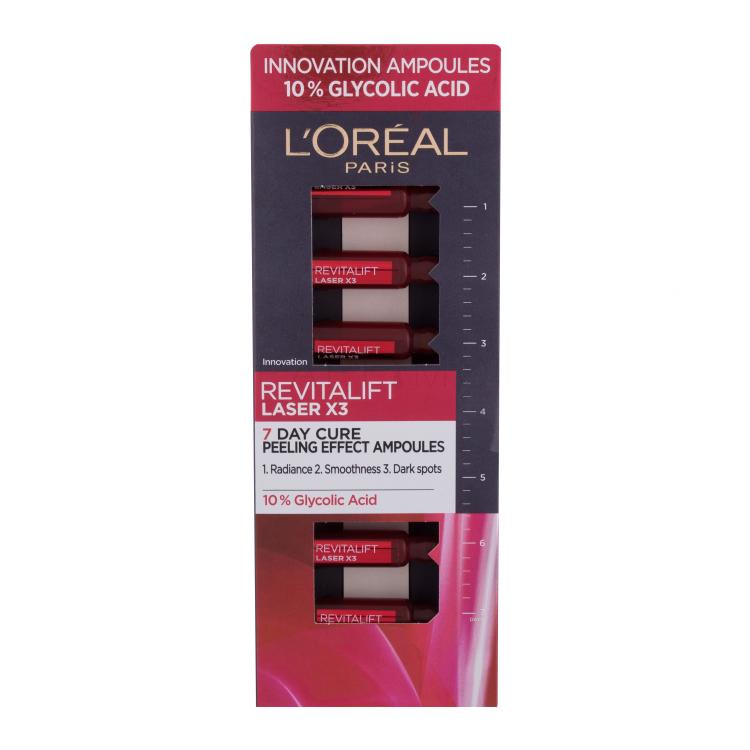 L&#039;Oréal Paris Revitalift Laser X3 7 Day Cure Serum za obraz za ženske 7x1 ml