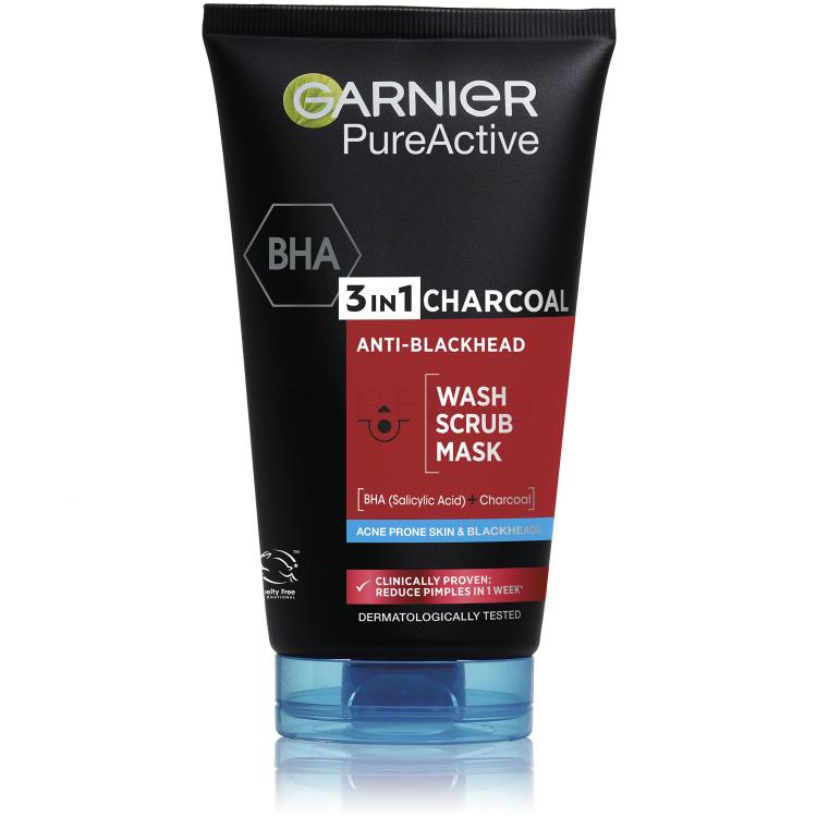 Garnier Pure Active 3in1 Charcoal Maska za obraz 150 ml