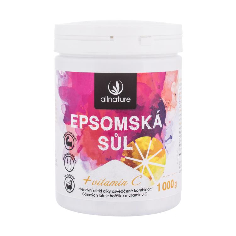 Allnature Epsom Salt Vitamin C Kopalna sol 1000 g