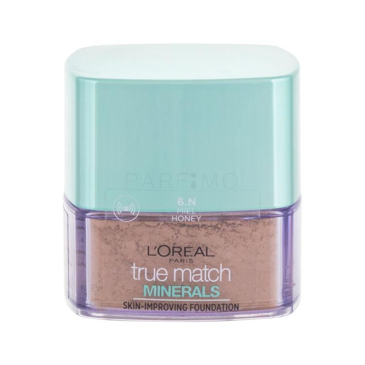 L&#039;Oréal Paris True Match Minerals Skin-Improving Puder za ženske 10 g Odtenek 6.N Honey