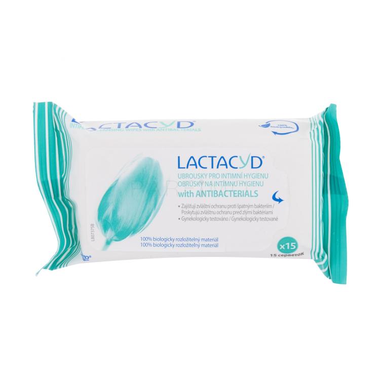 Lactacyd Pharma Antibacterial Cleansing Wipes Izdelki za intimno nego za ženske 15 kos