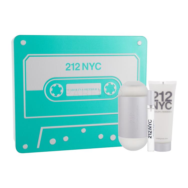 Carolina Herrera 212 NYC Darilni set toaletna voda 100 ml + toaletna voda 10 ml + losjon za telo 75 ml