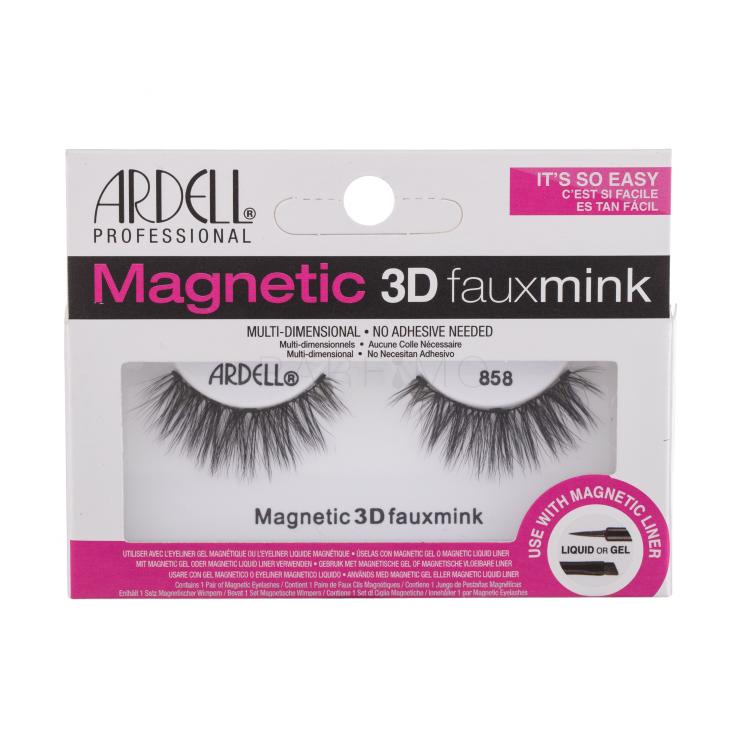 Ardell Magnetic 3D Faux Mink 858 Umetne trepalnice za ženske 1 kos Odtenek Black