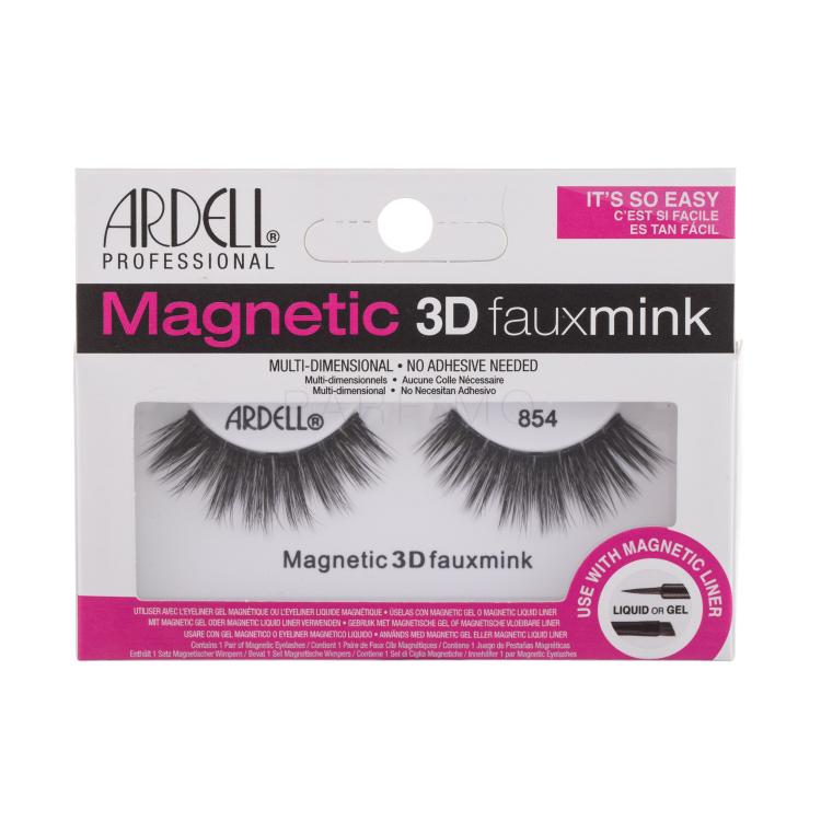 Ardell Magnetic 3D Faux Mink 854 Umetne trepalnice za ženske 1 kos Odtenek Black