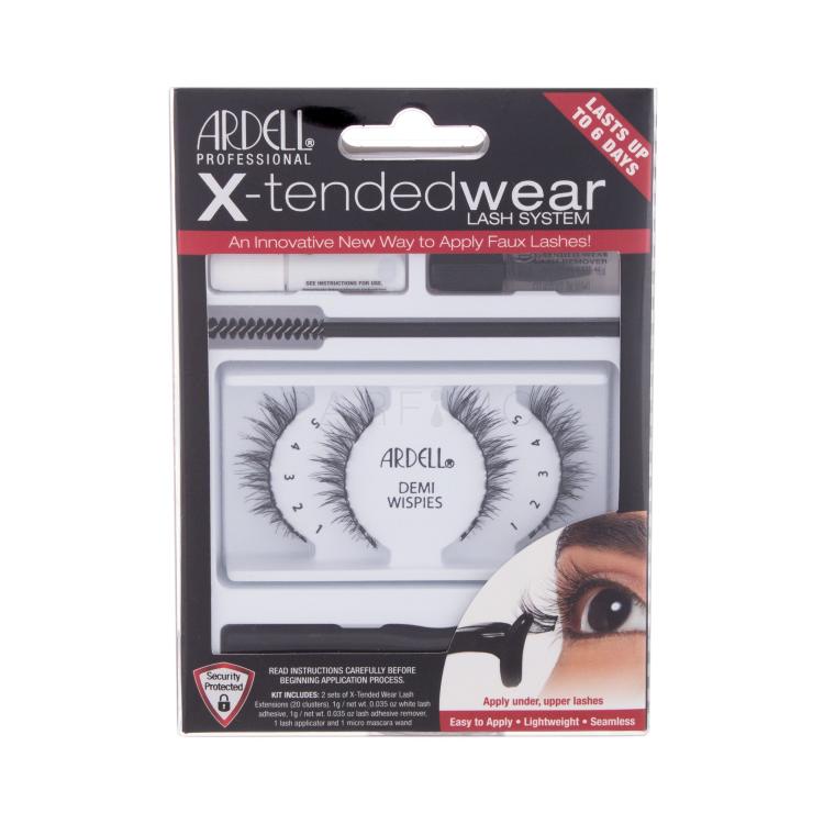 Ardell X-Tended Wear Lash System Demi Wispies Umetne trepalnice za ženske Odtenek Black Set