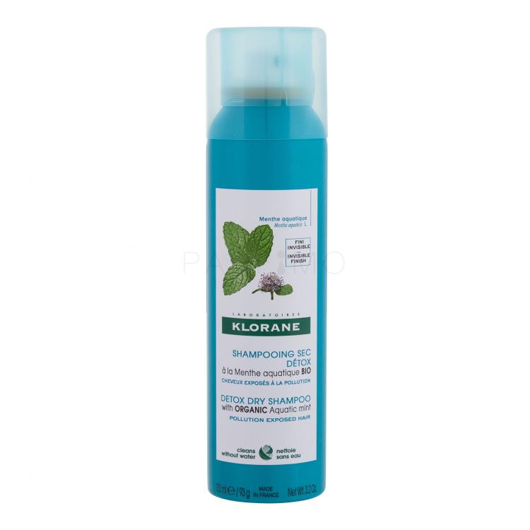 Klorane Aquatic Mint Detox Suhi šampon za ženske 150 ml