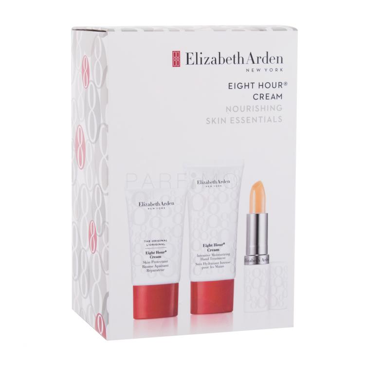 Elizabeth Arden Eight Hour Cream Skin Protectant Nourishing Skin Essentials Darilni set zaščitna krema Eight Hour Cream Skin Protectant 15 ml + krema za roke Eight Hour Cream Intensive Moisturizing Hand Treatment 30 ml + balzam za ustnice Eight Hour Cream Lip Protectant Stick SPF15 3,7 g