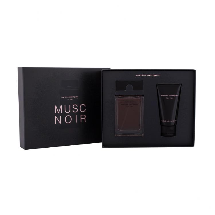 Narciso Rodriguez For Her Musc Noir Darilni set parfumska voda 50 ml + losjon za telo 50 ml