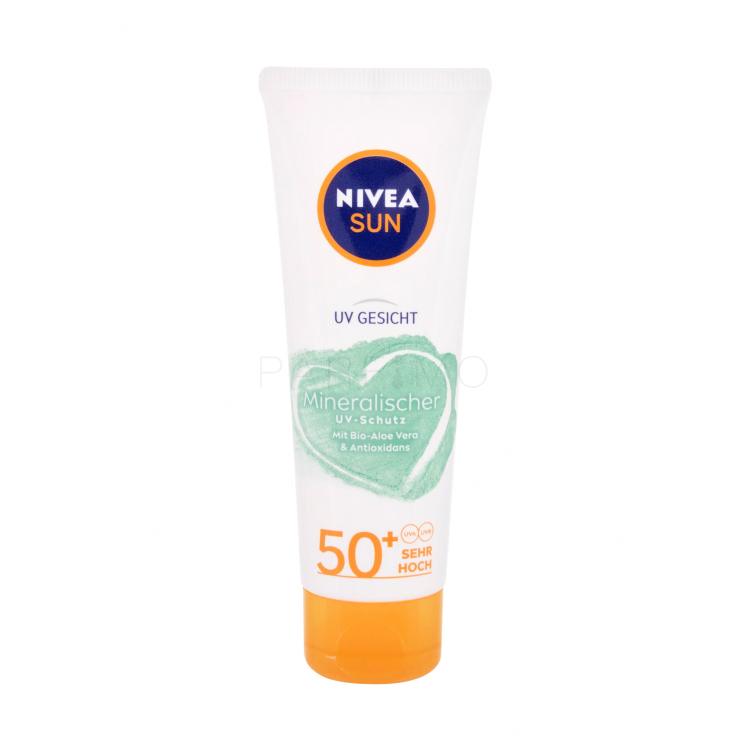 Nivea Sun UV Face Mineral UV Protection SPF50+ Zaščita pred soncem za obraz za ženske 50 ml