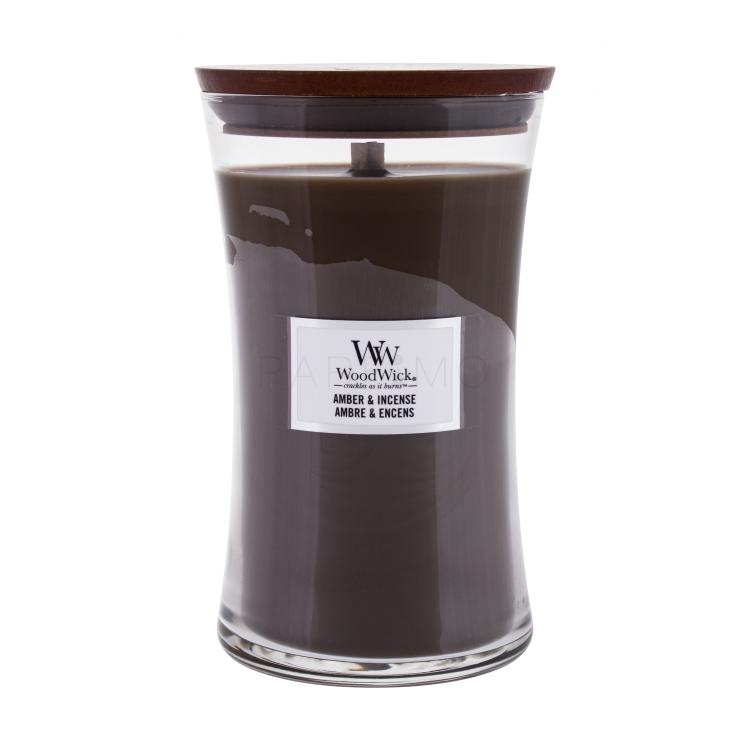 WoodWick Amber &amp; Incense Dišeča svečka 610 g