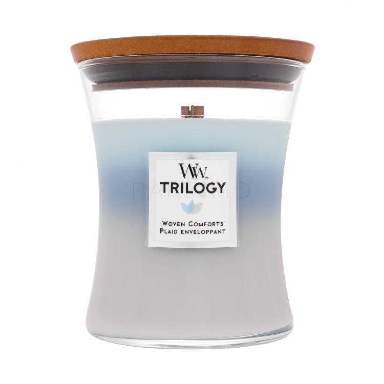WoodWick Trilogy Woven Comforts Dišeča svečka 275 g