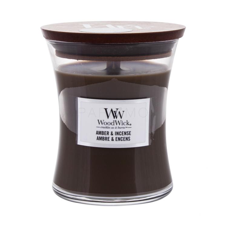 WoodWick Amber &amp; Incense Dišeča svečka 275 g