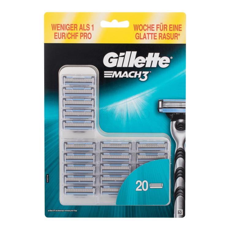 Gillette Mach3 Nadomestne britvice za moške 20 kos