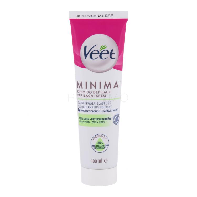 Veet Minima Hair Removal Cream Dry Skin Izdelki za depilacijo za ženske 100 ml