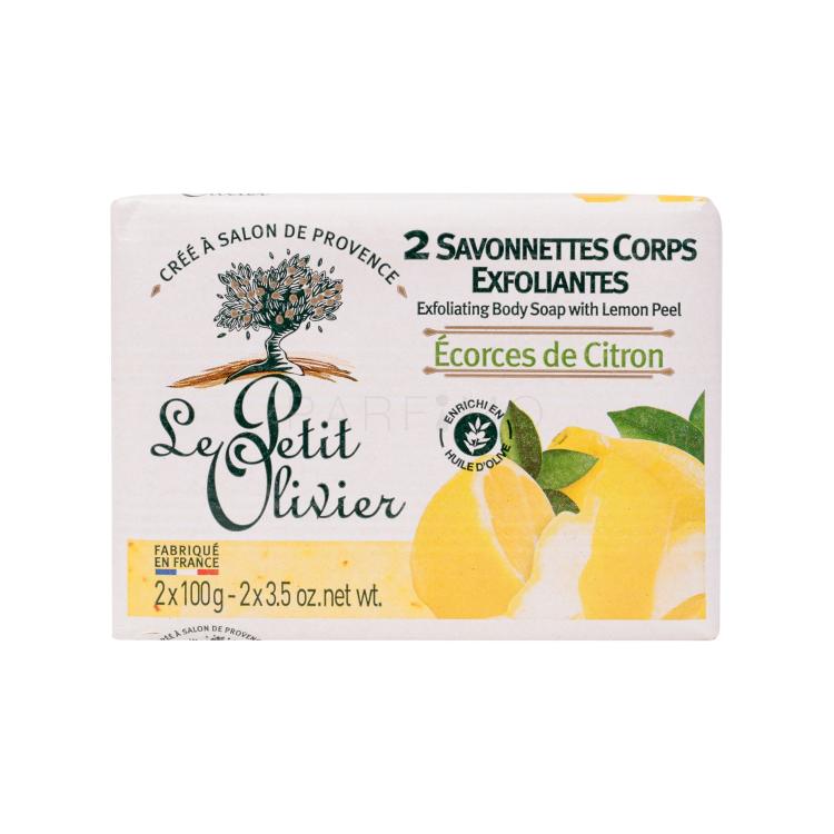 Le Petit Olivier Exfoliating Body Soap Lemon Peel Piling za telo za ženske 200 g