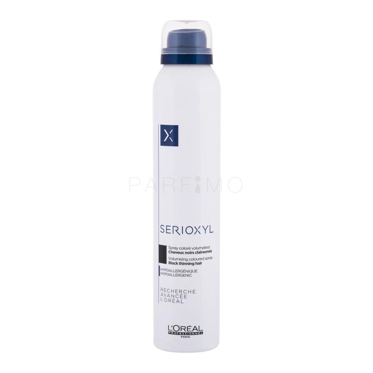L&#039;Oréal Professionnel Serioxyl Volumising Coloured Spray Volumen las za ženske 200 ml Odtenek Black
