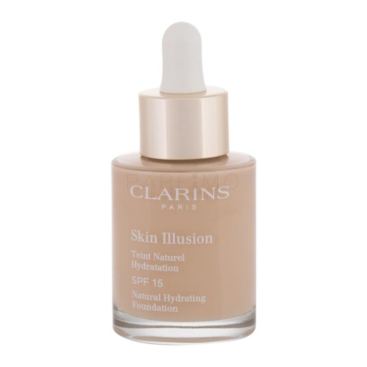 Clarins Skin Illusion Natural Hydrating SPF15 Puder za ženske 30 ml Odtenek 105 Nude