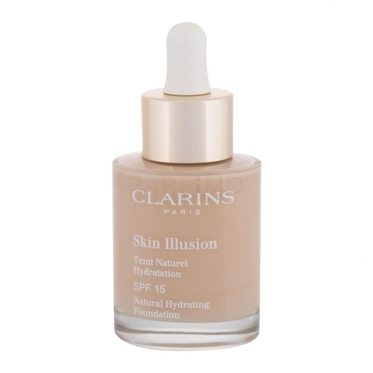 Clarins Skin Illusion Natural Hydrating SPF15 Puder za ženske 30 ml Odtenek 103 Ivory