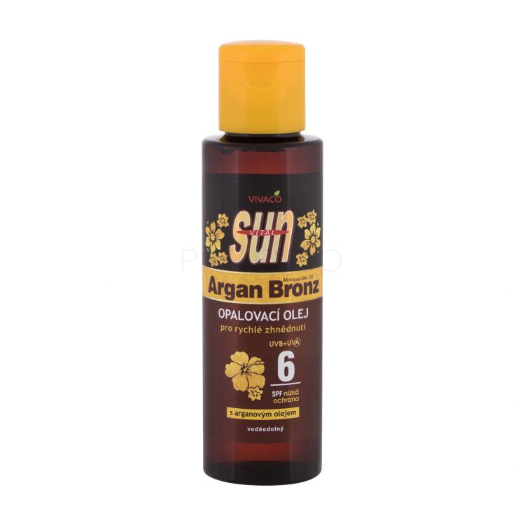 Vivaco Sun Argan Bronz Suntan Oil SPF6 Zaščita pred soncem za telo 100 ml