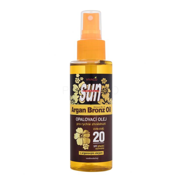 Vivaco Sun Argan Bronz Suntan Oil SPF20 Zaščita pred soncem za telo 100 ml
