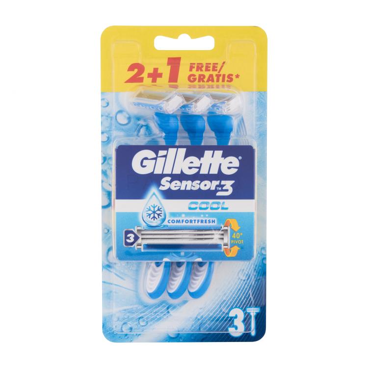 Gillette Sensor3 Cool Brivnik za moške 3 kos