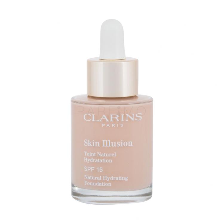 Clarins Skin Illusion Natural Hydrating SPF15 Puder za ženske 30 ml Odtenek 102.5 Porcelain